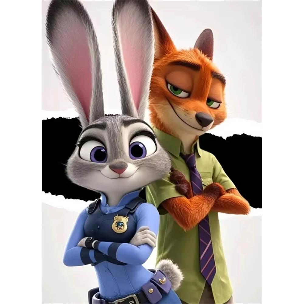 Disney Зверополис Джуди Ник 5D Алмазная Живопись Полностью с Алмазами Сделай Сам Ручная Алмазная Живопись Мультяшный Декоративный Набор для Живописи