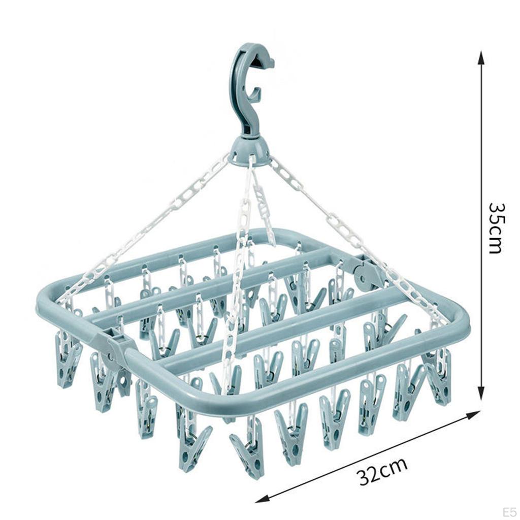 Сушилка для одежды, вешалка для носков, 32 зажима, вешалки для домашнего хранения, подвесная корзина для нижнего белья
