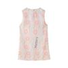Fashion Style 2024 Summer New Arrival Women's Clothing Slim Looking Linen Pink Flower Loose All-Matching Sleeveless Dress