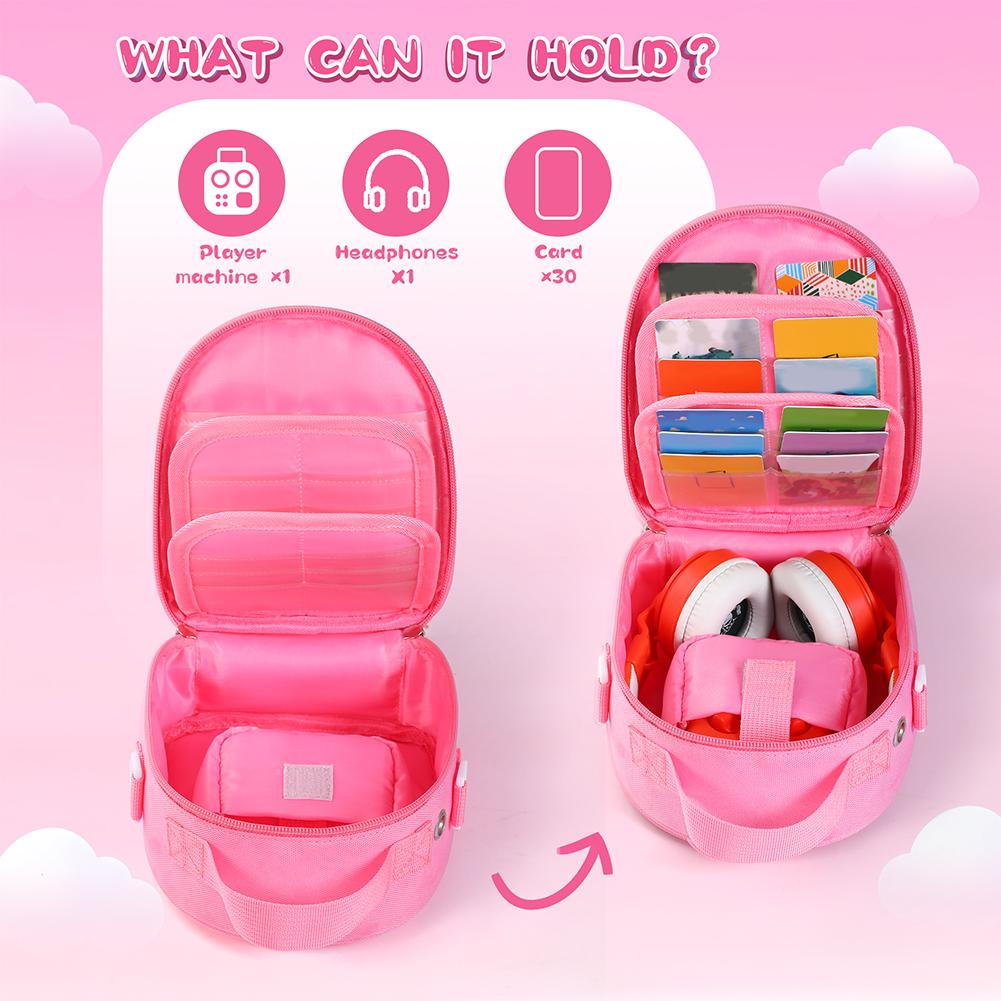 Чехол для переноски для Yoto Mini (Издание 2025 г.) Дорожный чехол-держатель Сумка-органайзер Сумка для аудиомузыкального плеера и аксессуаров для наушников