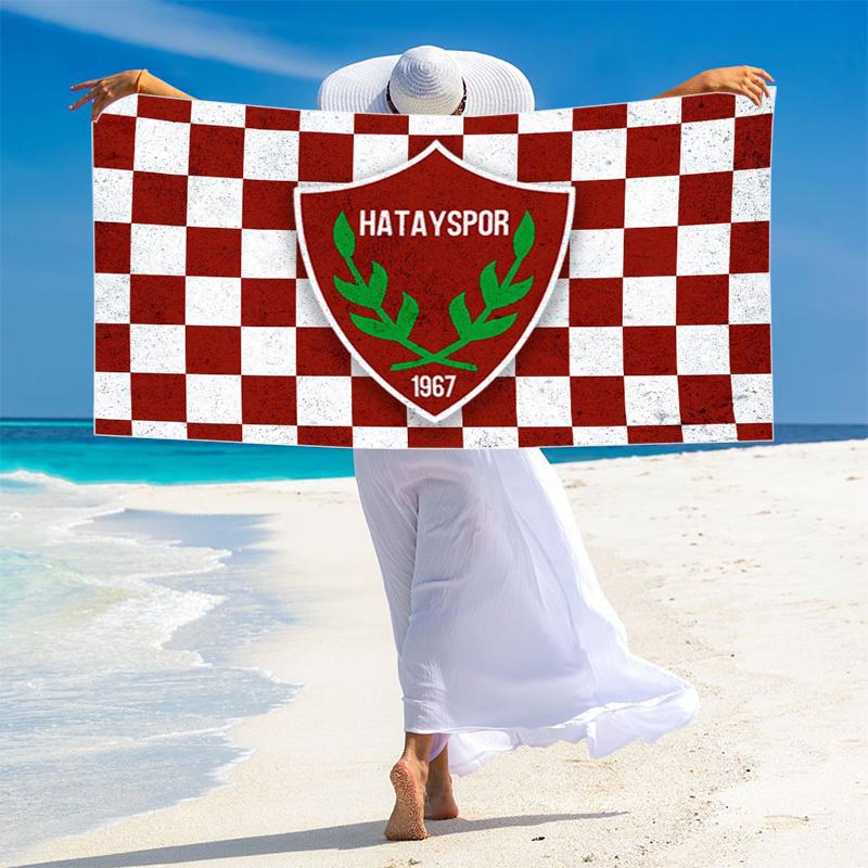 Hatayspor Print Beach Towel, Large Soft Quick Dry Towel for Beach Camping Swimming