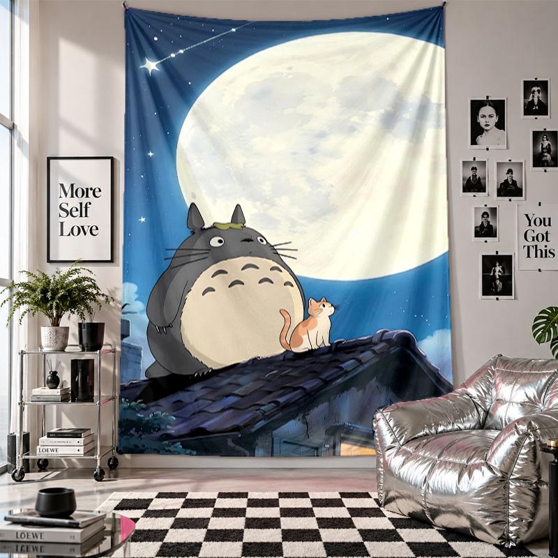Wall TapestryMy Neighbor Totoro Art Hanging Cloth Decorative Background Cover for Room Decoration