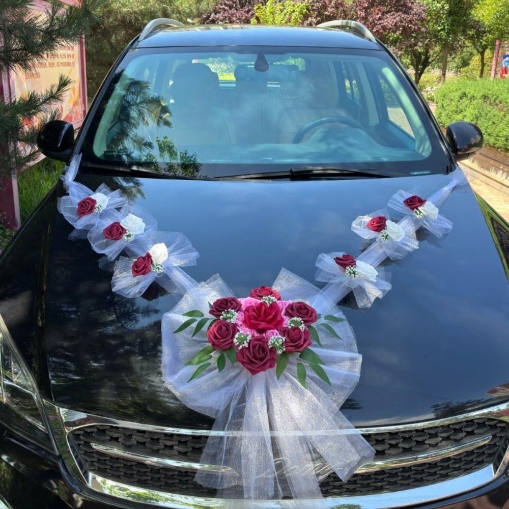 Multiple Colors Artificial Rose Car Decor Bridal Vehicle Decor Bridal Car Decoration