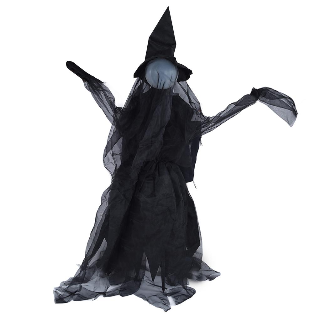 Halloween Witch Decorative Light LED Simulation Sound Lawn Light for Gardening Yard