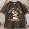 Public Tooter T Shirt for Men Women Funny Cotton Short Sleeve T-shirts Inappropriate 90s Retro Fart Tshirt Printed T Shirts Tops