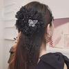 Tassel Hair Claw Feather Flower Pearls Hair Accessories Elegant Grasping Clip  for Girl