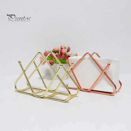 Железный держатель для бумажных полотенец Треугольная форма Нержавеющая сталь Большая емкость Полированная без деформации Бар Офисный кухонный стол Держатель для салфеток Диспенсер для салфеток