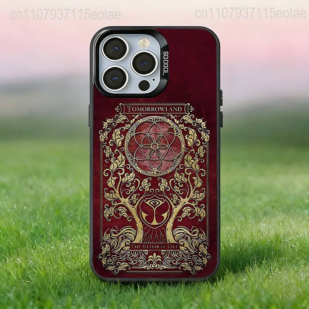 КРУТОЙ Чехол для телефона с изображением музыкального фестиваля Tomorrowland Для iPhone 17,16,15,14,13,12,11,Pro,Max,Plus,E,Air,Mini Черный IMD Чехол