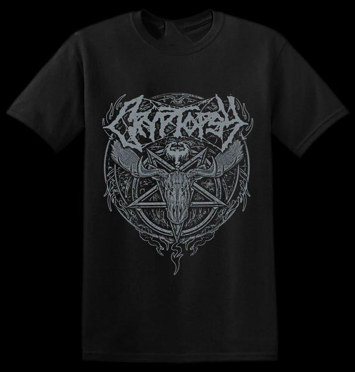 CRYPTOPSY039;Лось039; Футболка Черная Хлопок Унисекс Полный Размер s-5xl ES302 Унисекс Футболка