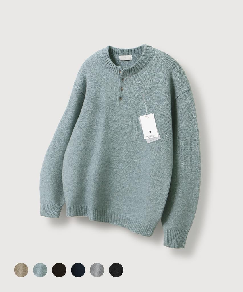 MOOD INSIDE Air Wool Henley Neck Knit_6 Colors