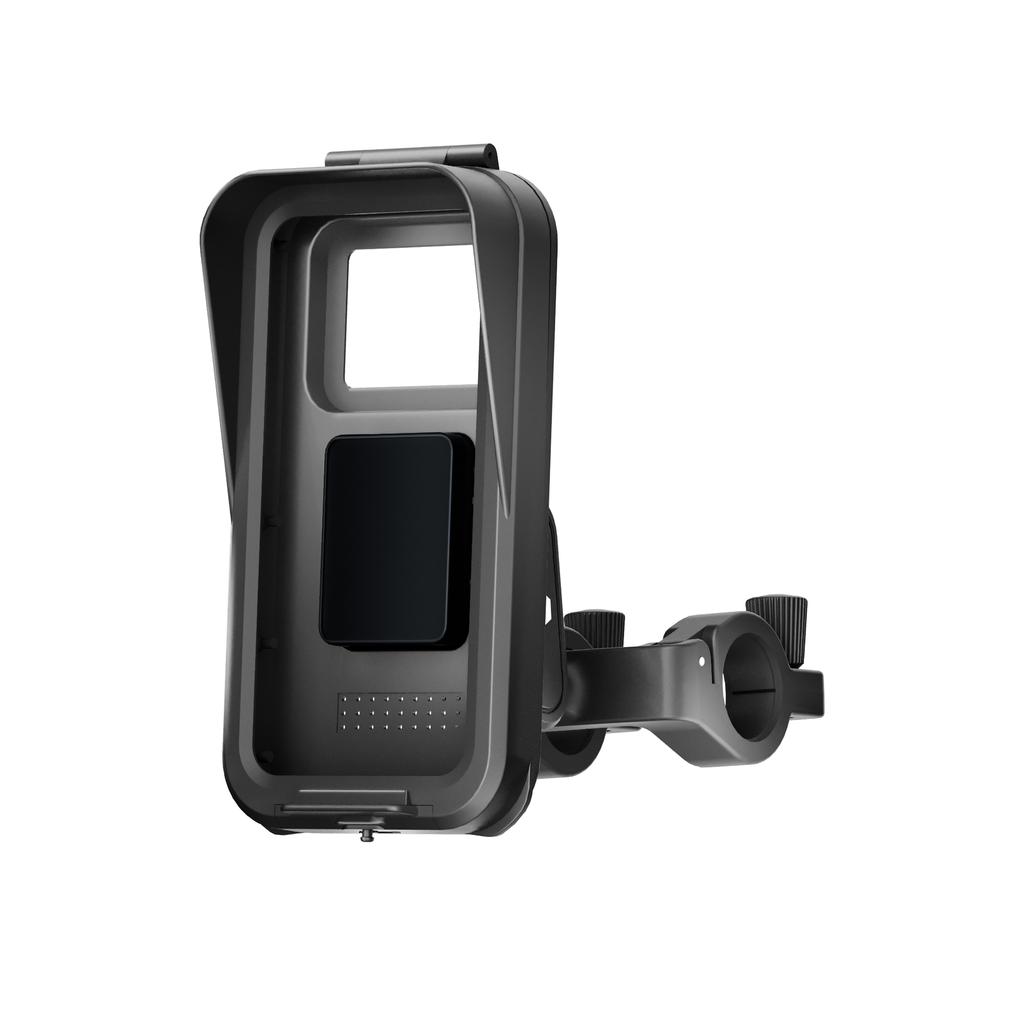 Waterproof Motorcycle Phone Mount, 360° Adjustable Bike Handlebar Holder for Smartphones with Anti-Shock for Navigation