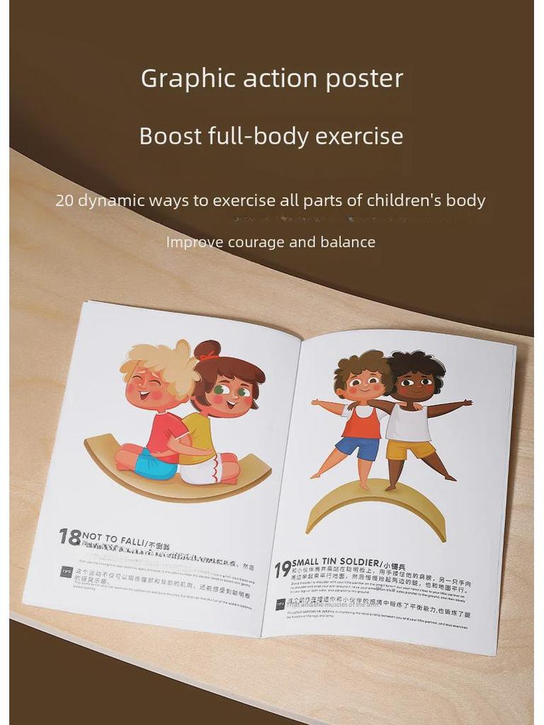 Wooden Double Interactive Indoor Seesaw for Child Sensory Training