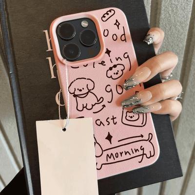 Чехол для телефона iPhone 11 13, чехол для iPhone 12 14 15 16 Pro Max 12 Pro 15 Plus, кожаный, окрашенный, водонепроницаемый, устойчивый к падениям и износу, мультяшный