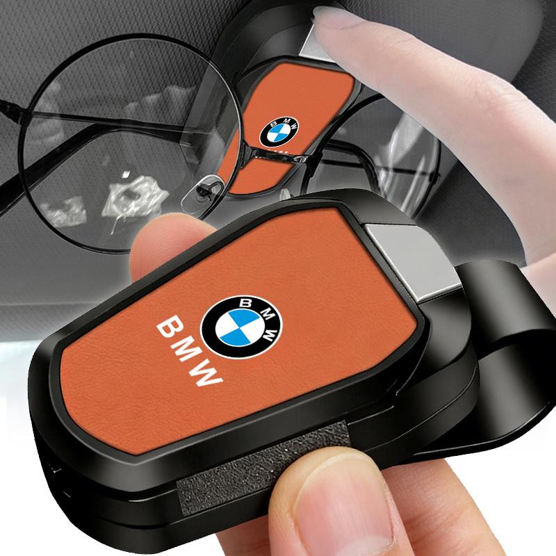IQJD2 Car Sun Visor Glasses Holder Organizer Anti-Slip Eyewear Clip for BMW 2 5 6 7 Series F20 G20 G30 X1 X3 X4 X5 X6 F15 G05 Sticker