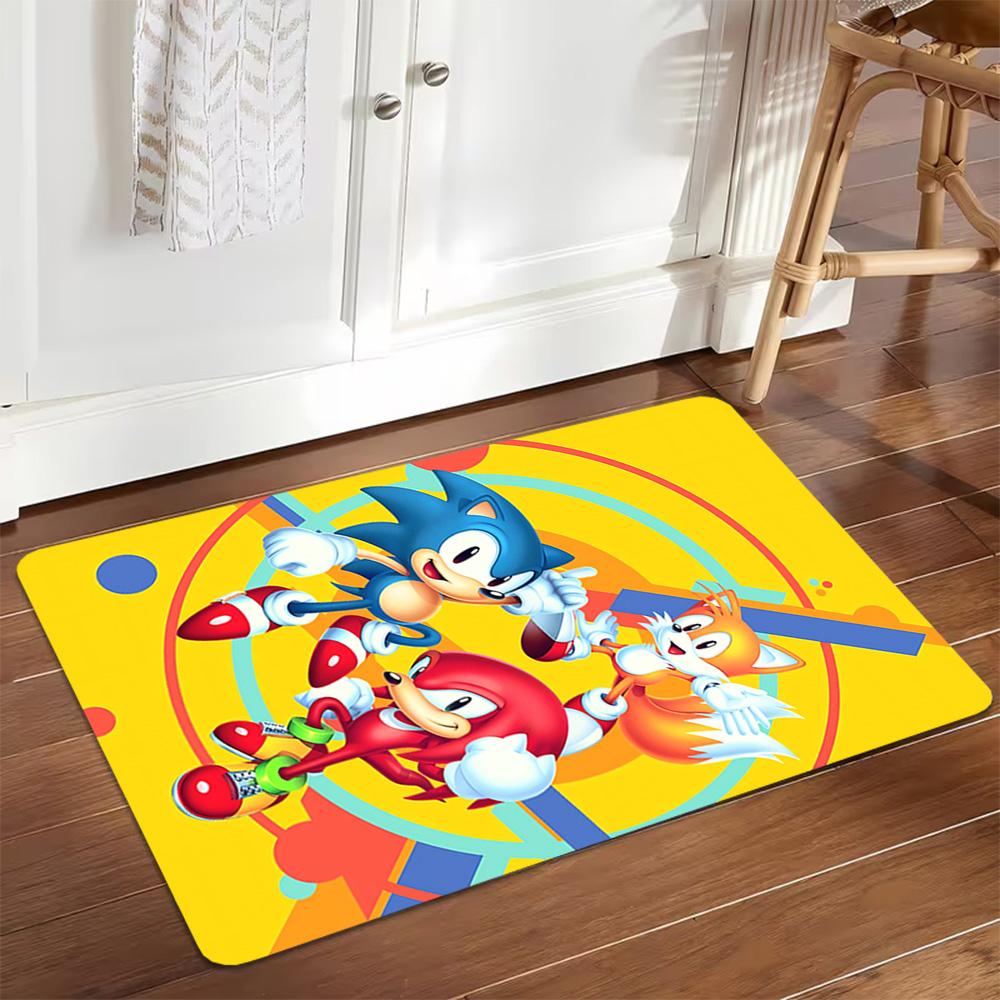 Sonic Adventure Poster Print Decoration,Carpet,Living Room,Bedroom, Non-slip,Square rug