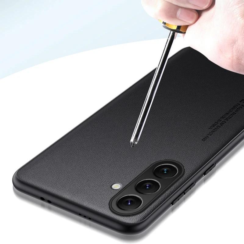 Для Samsung A56 A36 Роскошный силиконовый кожаный чехол для Galaxy A56 A36 A26 5G A16 A06 A05S A55 A35 Защитный чехол для камеры Модный противоударный бампер