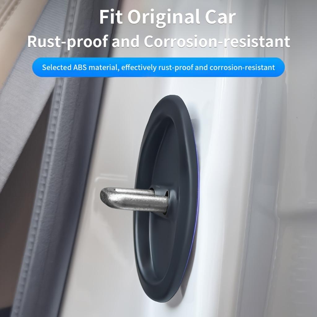 4 шт. черных амортизирующих накладок на двери автомобиля - защита от столкновений и шумоподавление, защитные наклейки на дверные замки для улучшенной защиты автомобиля