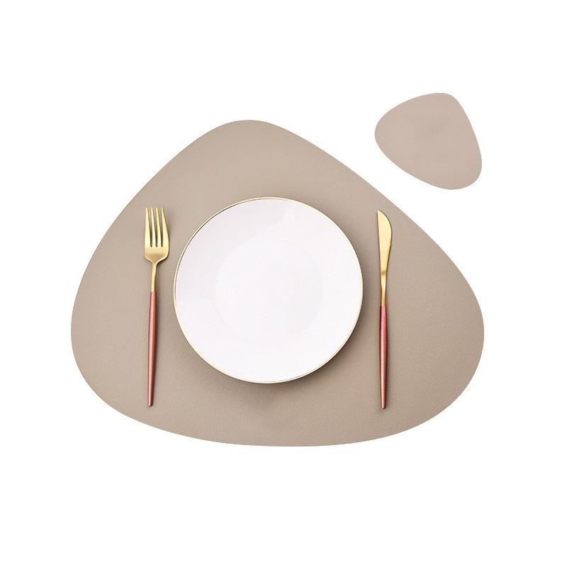 Подставки для столов из искусственной кожи, водонепроницаемые нескользящие изоляционные кожаные коврики для столовых приборов, набор ковриков для чашек, рождественский декор