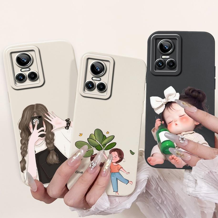 Чехол для Realme GT Neo 3 5G Новый Модный Цветочный Ударопрочный Силиконовый Мягкий ТПУ Матовый Чехол Для Realme GT Neo3 80W GTNeo3 Сумки для Телефона
