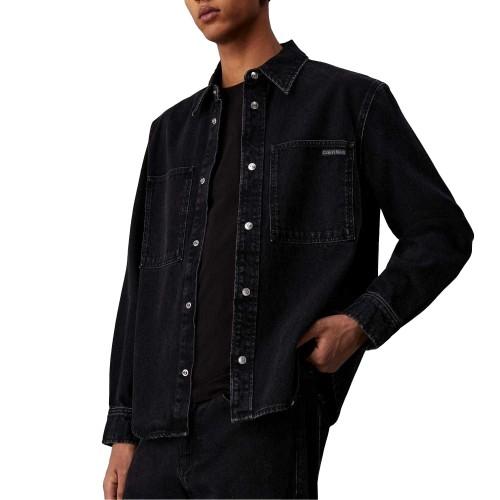 Calvin Klein Mens Linear Denim Regular Shirt