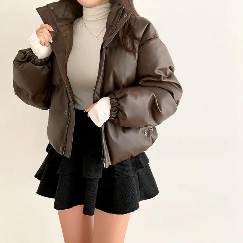 Korean Fashion Retro Cotton-padded Jacket Women New Loose Joker Thickened Short Coat High Sense Vintage Casual Overcoat Winter