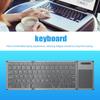 Складная клавиатура Многофункциональная беспроводная складная клавиатура 78 клавиш Сенсорная панель Перезаряжаемая клавиатура для IOS Android Windows