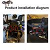 TDZ Пара Черный 2'' Дюйма Подъем Руля Райзеры Удлинитель Для Harley 1-1/4'' Рулей Черный Мотоциклетные Проставки