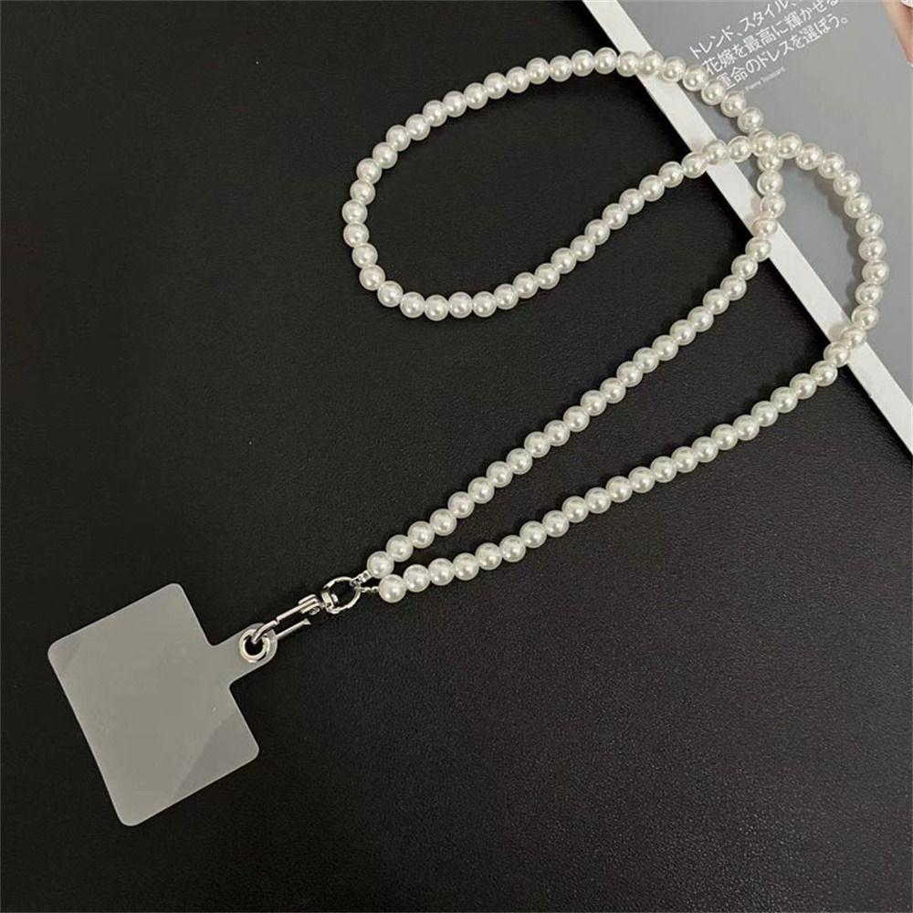 Phone Pendant Phone Pearl Strap Mobile Phone Lanyard Long Pearl Lanyard Phone Crossbody Chain