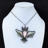 Pink Opal Pendant Copper Wire Wrapped Owl Pendant Handmade Pendant Pink Opal Jewelry Gemstone Pendant Wonderful Copper Jewelry Gift For Her