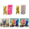 Standing Cat Candle Silicone Mold for Candle Making,Plaster Aromatherapy Candle Resin Mould Ornament Mold for Home Decor
