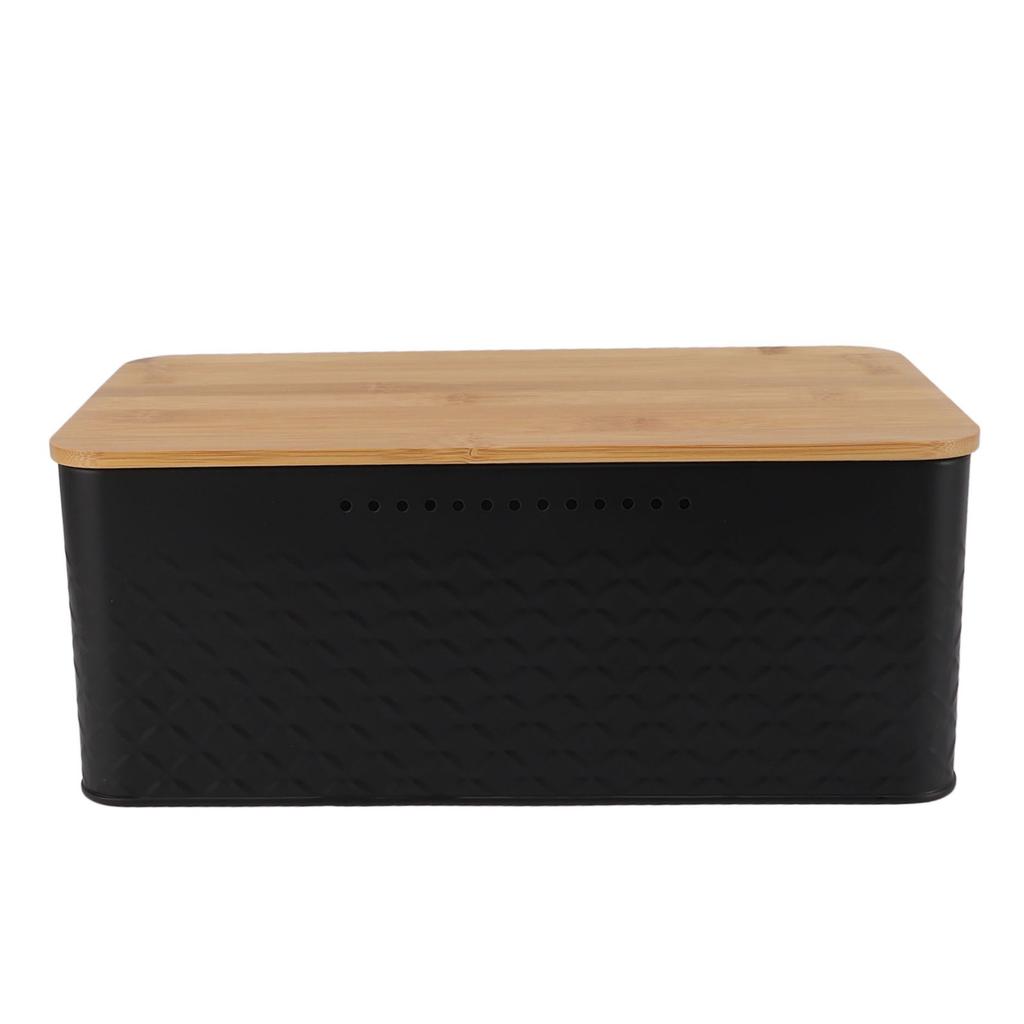 Хлебница с бамбуковой крышкой, сетчатыми вентиляционными отверстиями, большой вместимости, прямоугольный контейнер для хранения хлеба