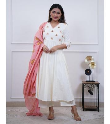 Женский дизайнерский salwar-костюм из хлопка, набор курти, индийский, болливудский, топ, туника, сальвар-камиз