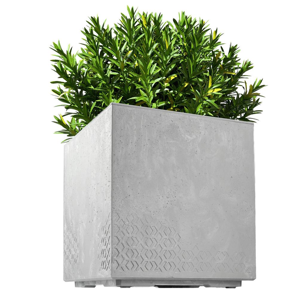 KADAX Doniczka Donica Na Kółkach Eko 40x40cm Czarna Na Kwiaty Rośliny Z Korkiem