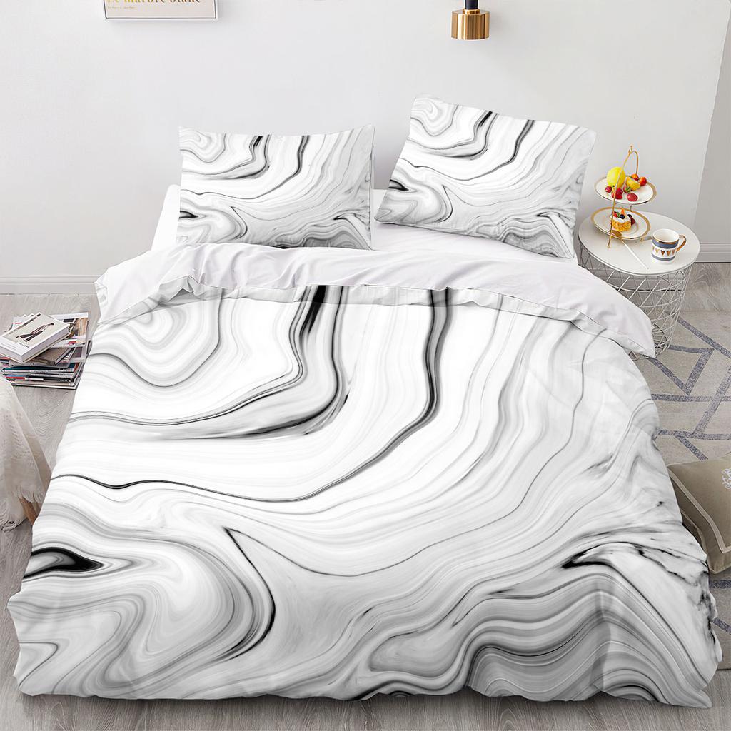 3D Printed Textured Marble Bedding Set Boys Girls Twin Queen Size Duvet Cover Pillowcase Bed Kids Adult Home Textileextile
