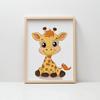 Baby Giraffe - Decorative Poster Baby Giraffe - Decorative Poster, 30X40 Cm, Light Oak Wooden Frame, Matte Paper 230 Gsm