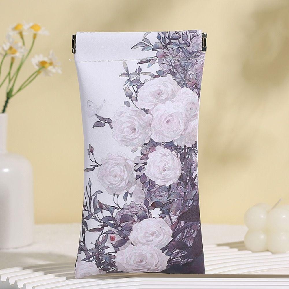 Oil Painting Eyewear Storage Bag PU Leather Glasses Box Aesthetic Sun Glasses Case Girl