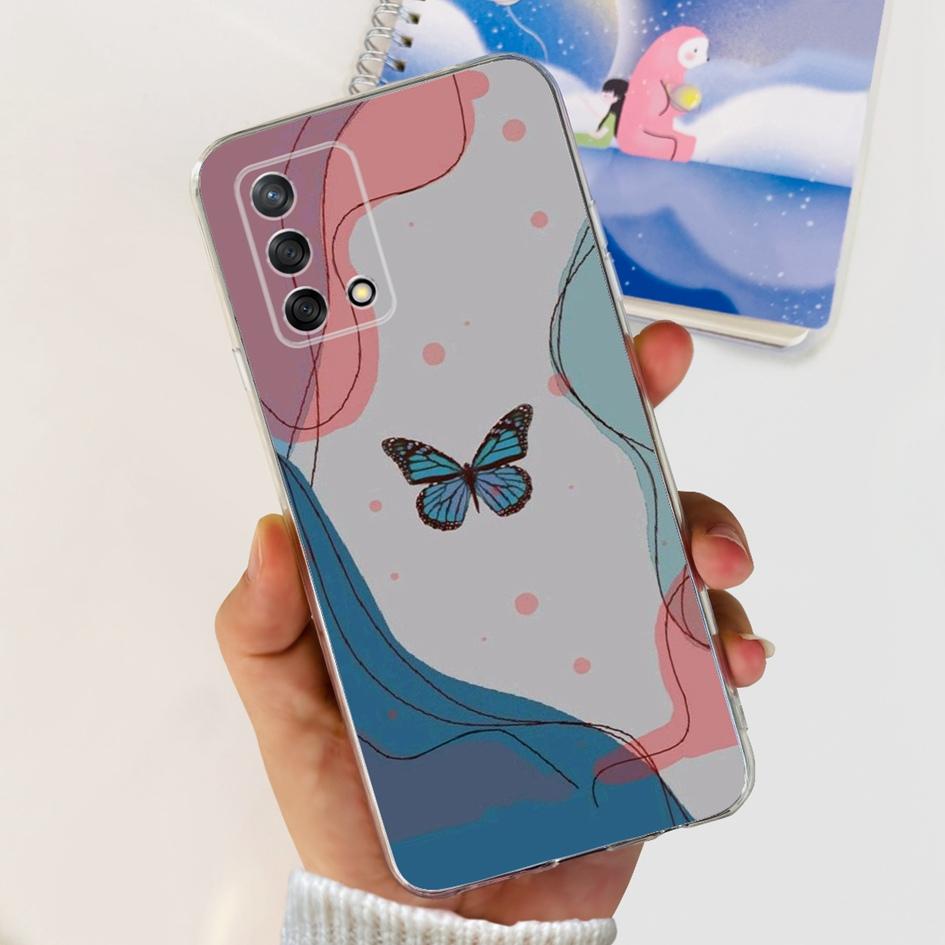 For Oppo Reno 6 Lite Case CPH2365 Reno6 Lite Cover Fashion Butterfly Flower Soft Silicone Funda on OPPO A74 A95 4G CHP2219 Cases