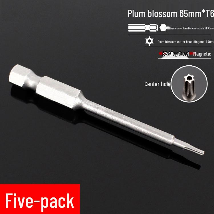 Набор магнитных шестигранных отверток Plum Blossom S2 - Набор бит для пневматической дрели 6,35 мм