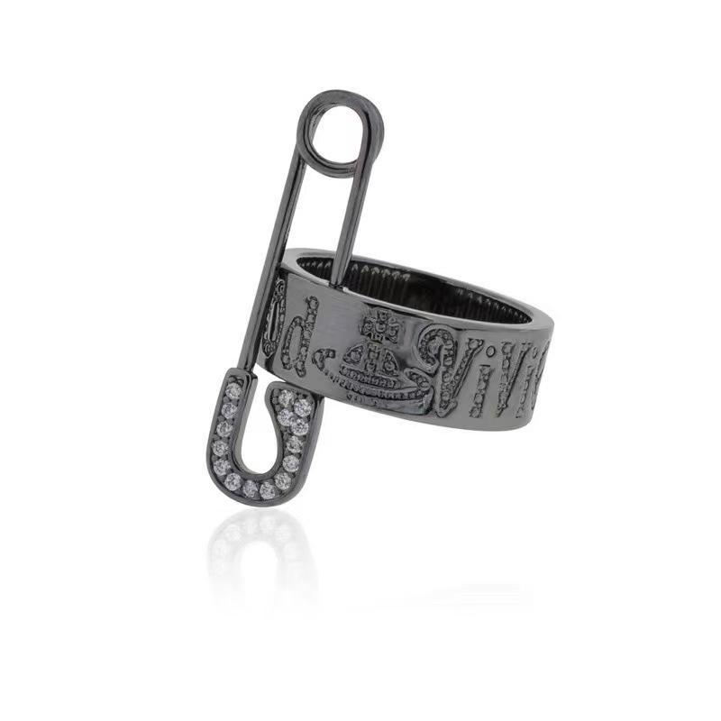 Empress Dowager Cixi Full Diamond Saturn Ring: Women's Punk Fashion Statement