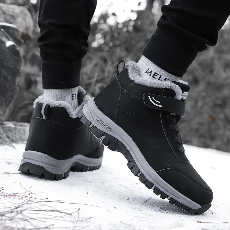 Мужские высококачественные повседневные зимние ботинки, водонепроницаемая теплая зимняя обувь, мужские походные ботинки, кроссовки для скалолазания, мужские походы