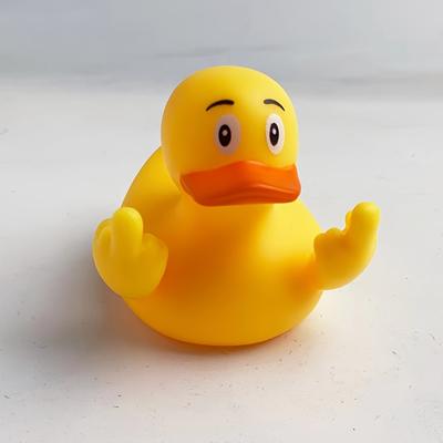 Утка со средним пальцем, забавная садовая статуэтка, симпатичные фигурки уток со средним пальцем, украшения, мини-утка, грубый аксессуар для интерьера автомобиля