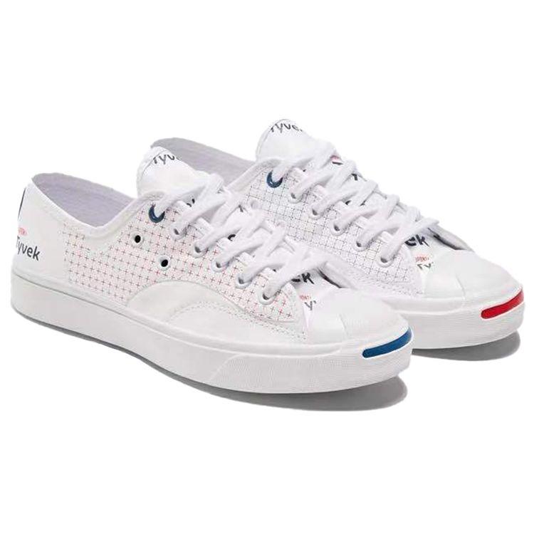 DuPont Tyvek X Converse Jack Purcell Rally White Princess Blue Unisex Sneakers Fiery-Red 170063C