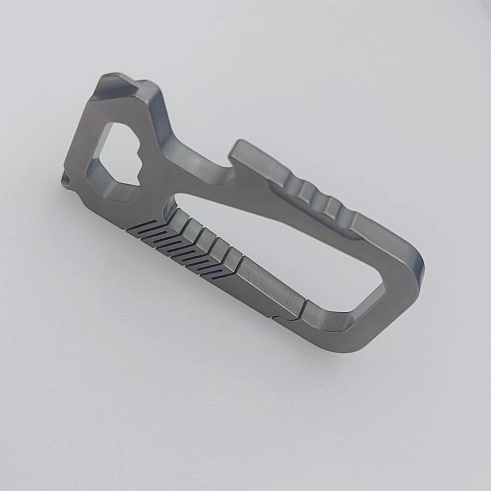 Real Titanium Alloy Keychain Portable Keychains Buckle Pendant Man Car Keychain Outdoor Tool