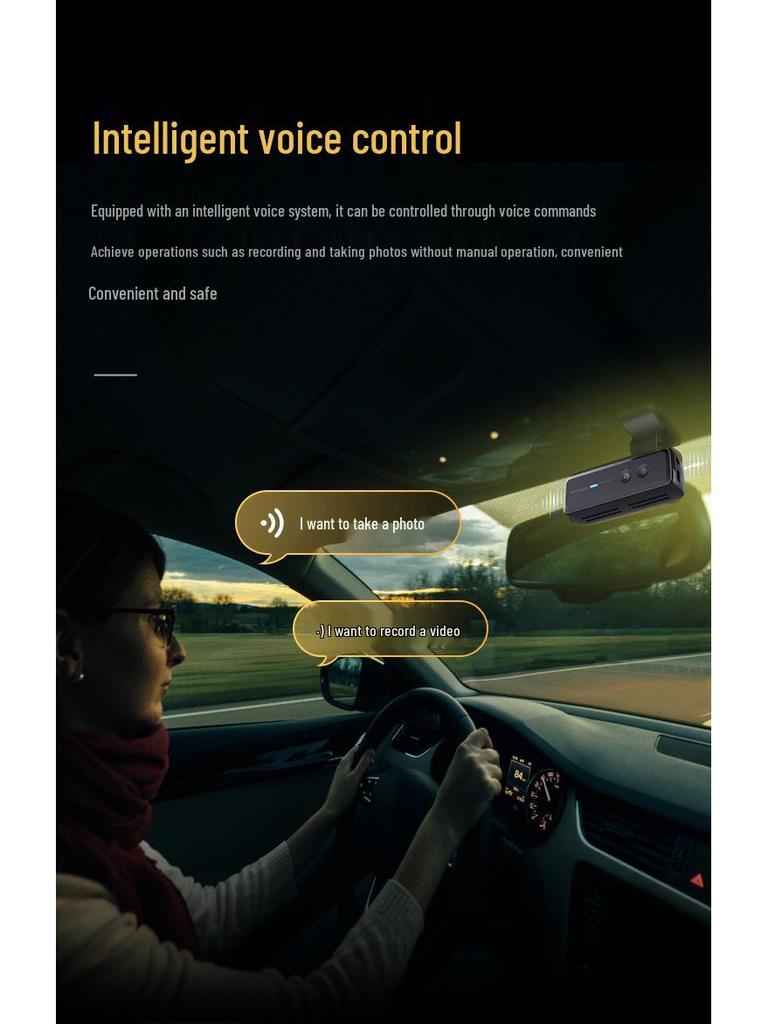 New HD WiFi Dash Cam with Mobile Phone Connectivity, USB-Free Installation, One-Piece Design