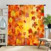2 шт. Шторы с осенним принтом кленовых листьев, подходят для декора спальни, гостиной, кухни, декора дома, декора окна