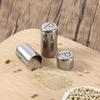 4 Pieces Portable Salt Shakers Stainless Steel Condiment Holders Seasoning Container with Lid for Travel and Picnics