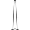 Hairpin Table Legs 30 inch Black Set of 4 Desk Legs Each 220lbs Capacity Hairpin Desk Legs 3 Rods for Bench Desk Dining End Table Chairs Carbon Steel