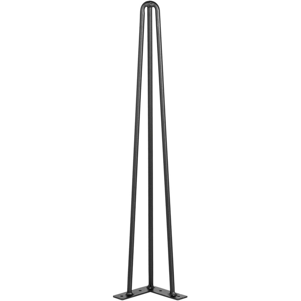 Hairpin Table Legs 30 inch Black Set of 4 Desk Legs Each 220lbs Capacity Hairpin Desk Legs 3 Rods for Bench Desk Dining End Table Chairs Carbon Steel