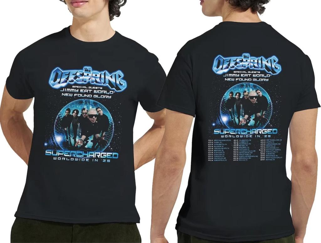 Футболка The Offspring Supercharged Worldwide North American Tour 2025 Высококачественная Роскошь для Мужчин и Женщин Топ Y2k