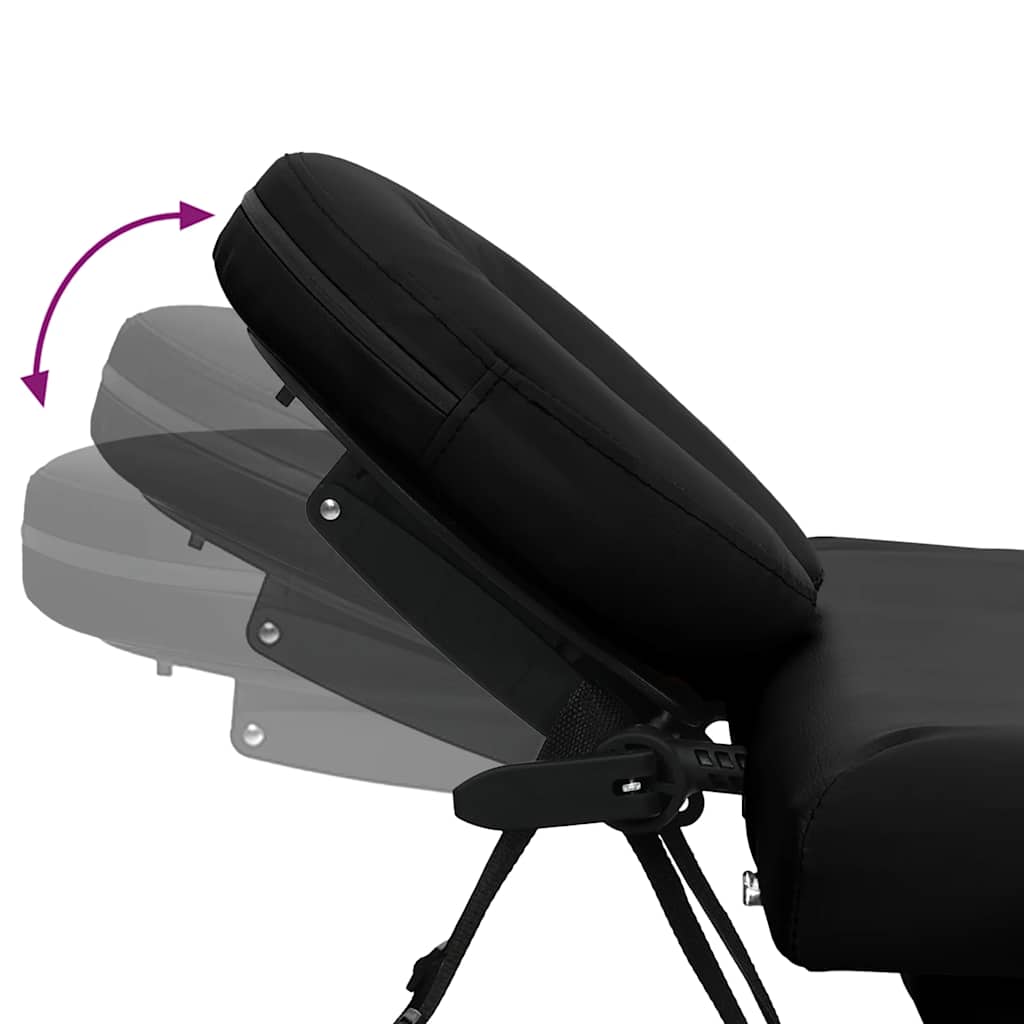 Folding 4 Zone Massage Table with Aluminum Frame Black